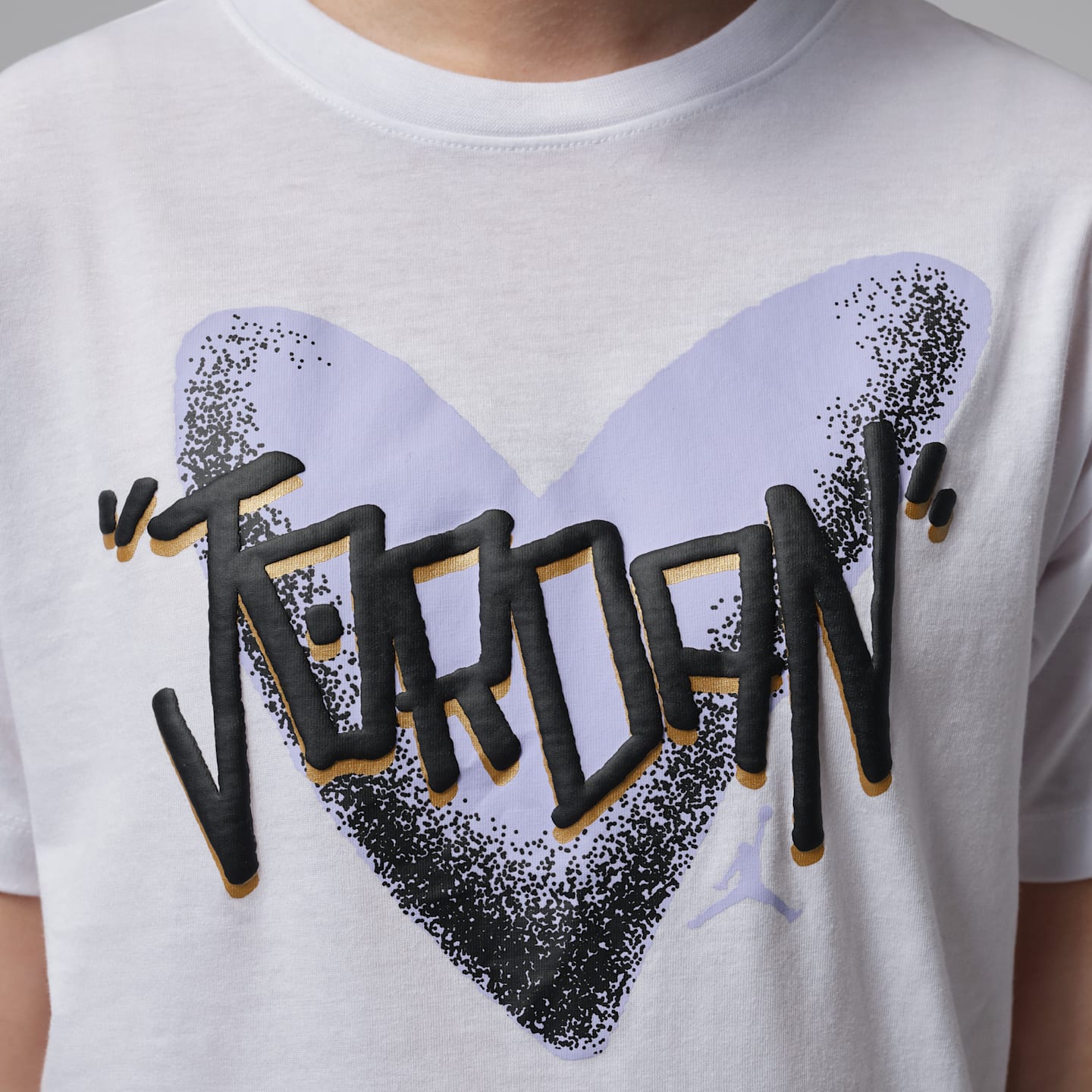 Детская футболка Jordan Heart Sketch, цвет: Белый — фото 4