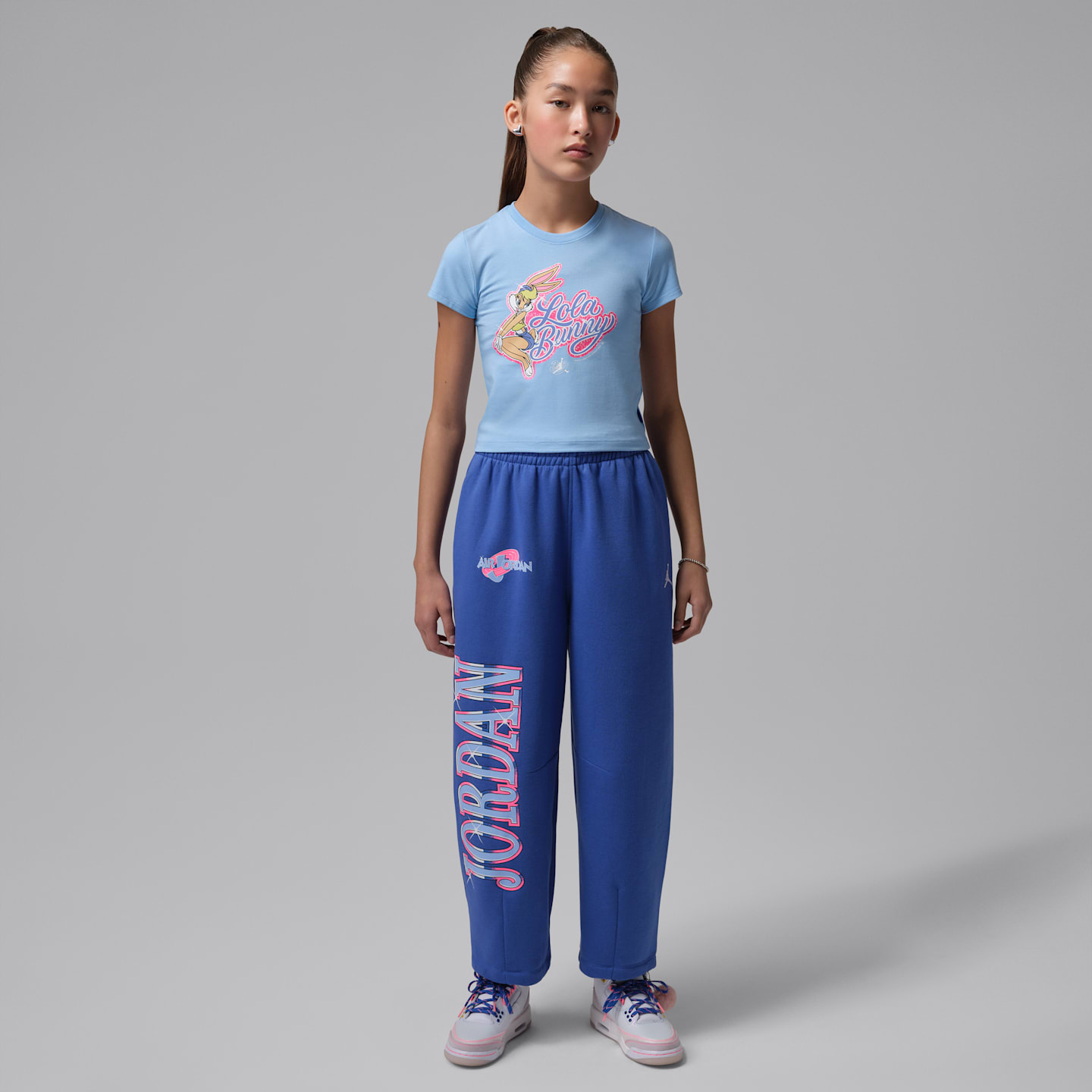 Детская футболка Jordan Space Jam 30 Lola, цвет: Серебристый — фото 7
