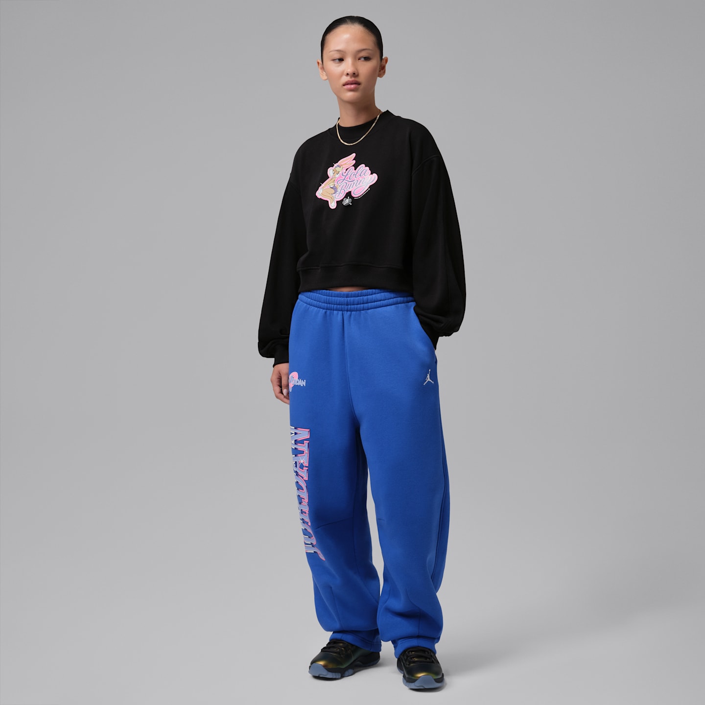 Женская толстовка Jordan Brooklyn Space Jam Lola Bunny Crew-Neck, цвет: Чёрный — фото 6
