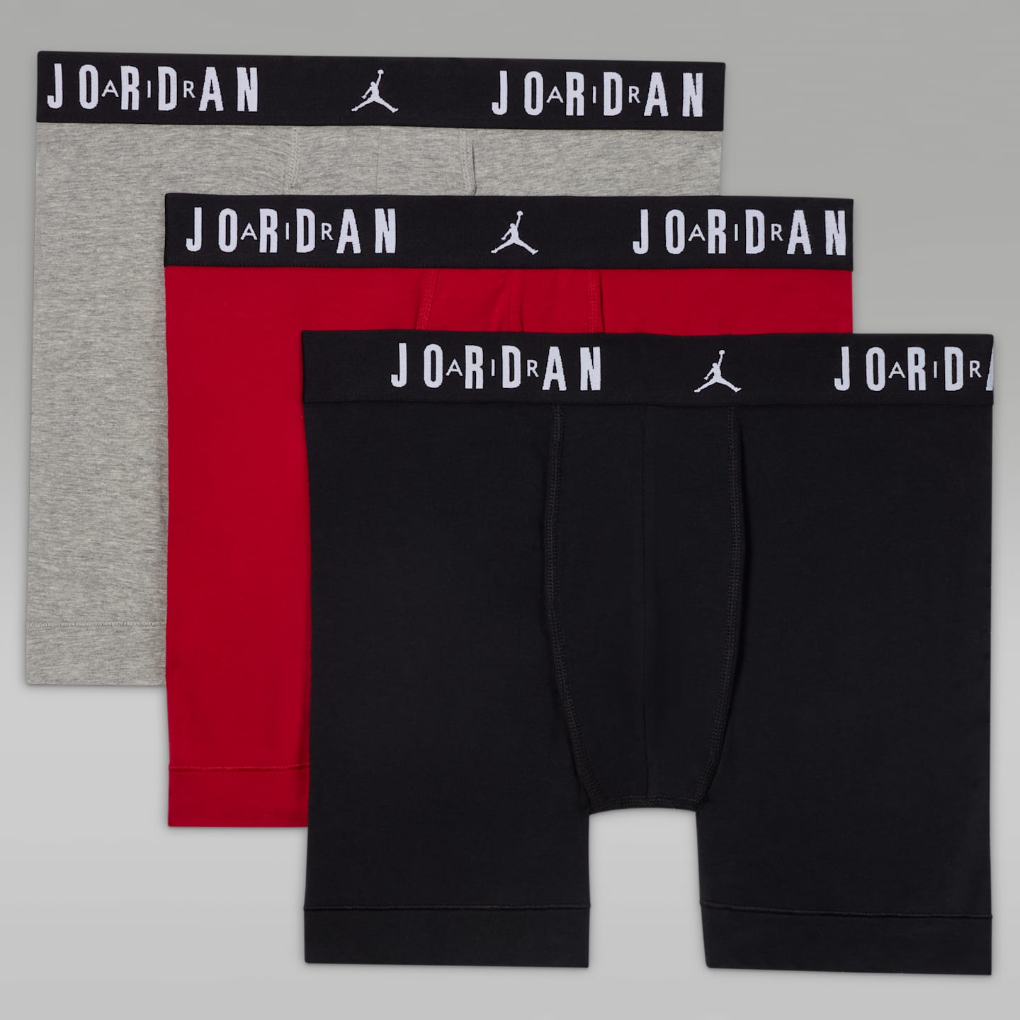 Мужские трусы-боксеры Jordan Flight Cotton Core, набор из 3 шт, цвет: Красный — фото 6
