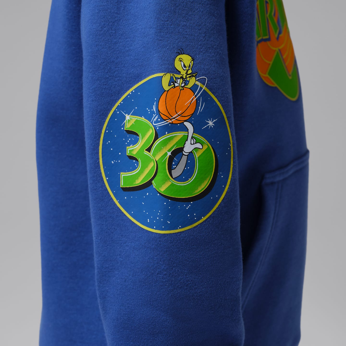 Детское худи Jordan Space Jam 30 Pullover, цвет: Королевский синий — фото 7