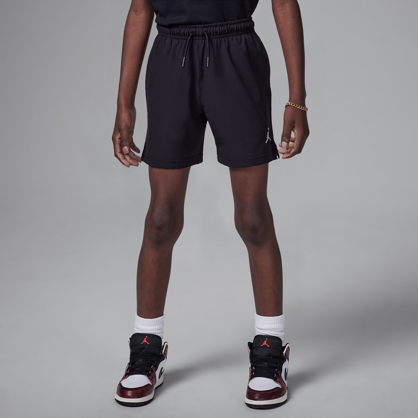 Детские тканые шорты Jordan Jumpman, цвет: Чёрный — фото 1