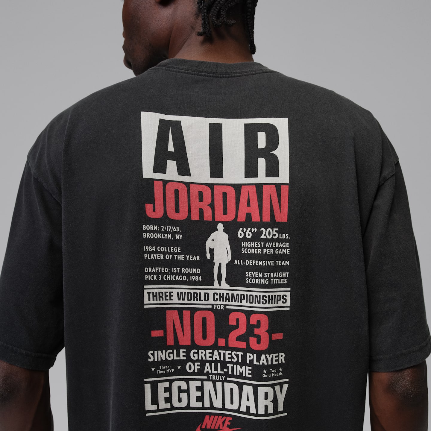 Мужская футболка Jordan Flight, цвет: Чёрный / Красный — фото 5