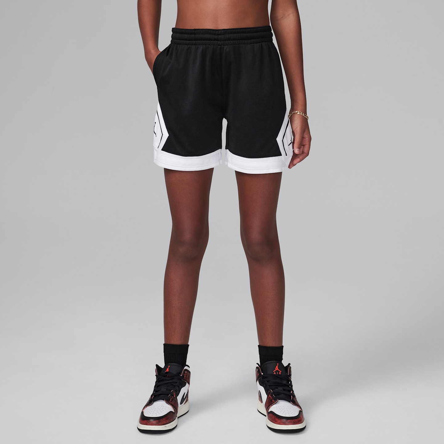 Детские шорты Jordan Dri-FIT Diamond, цвет: Чёрный — фото 1