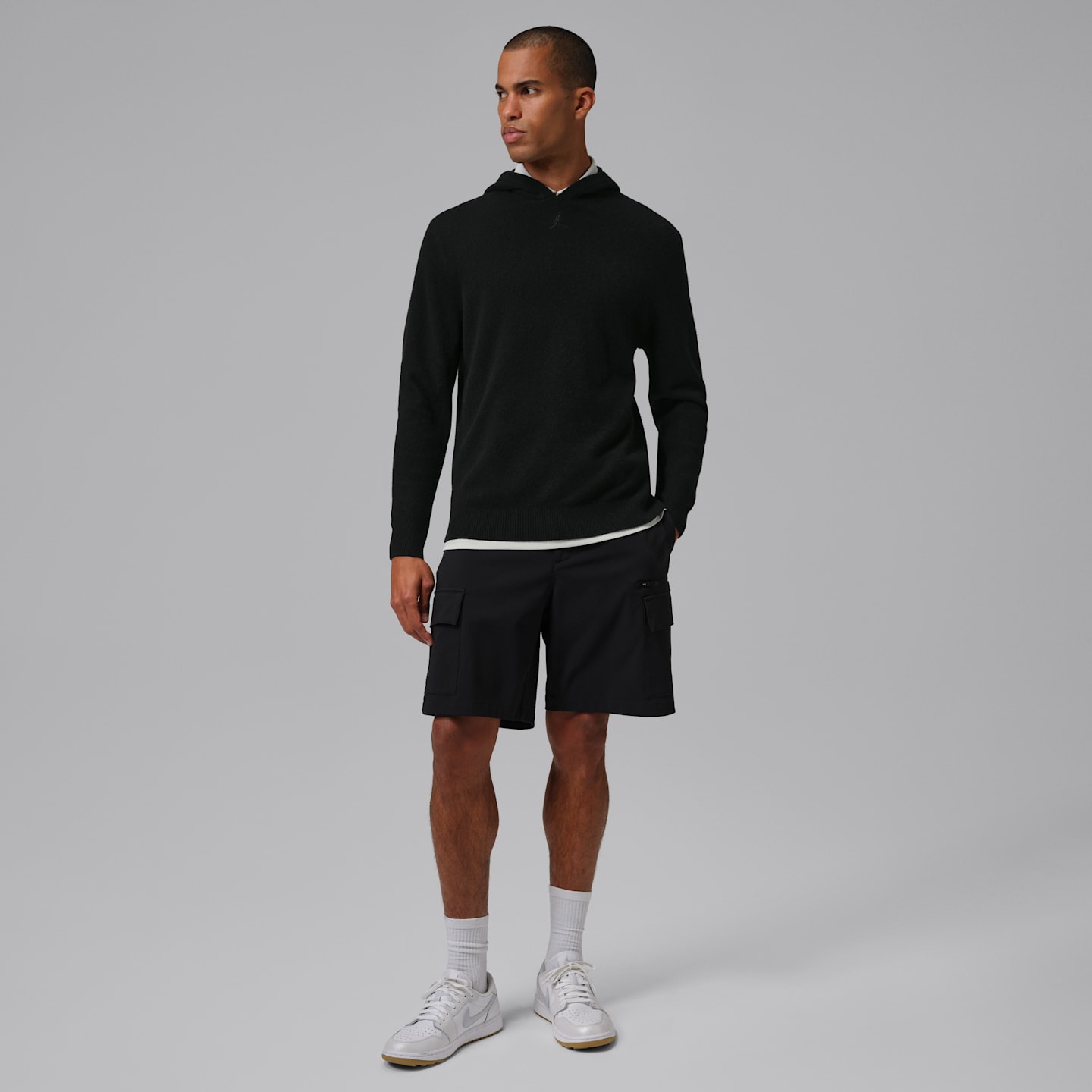 Мужское кашемировое худи для гольфа Jordan Sport, цвет: Чёрный — фото 6
