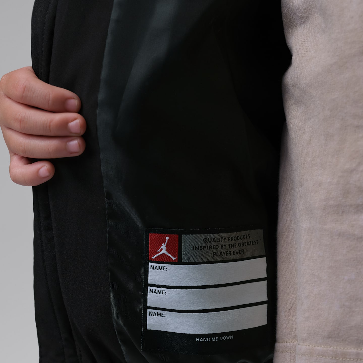 Детская куртка Jordan Midweight Active Puffer, цвет: Чёрный — фото 7