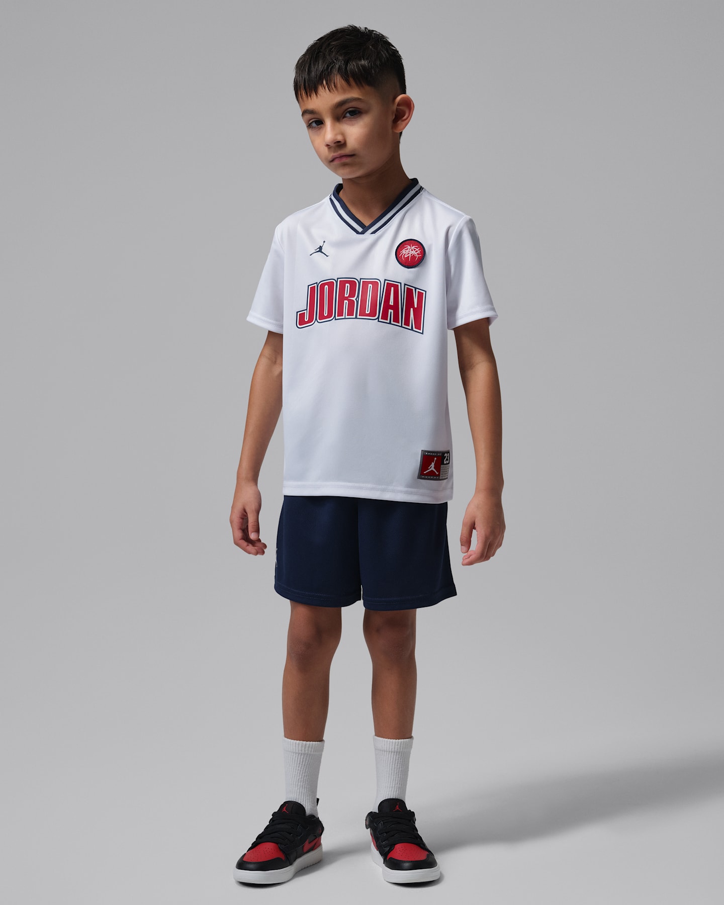 Детский комплект Jordan Sport из джерси и сетчатых шорт, цвет: Полуночный тёмно-синий — фото 9