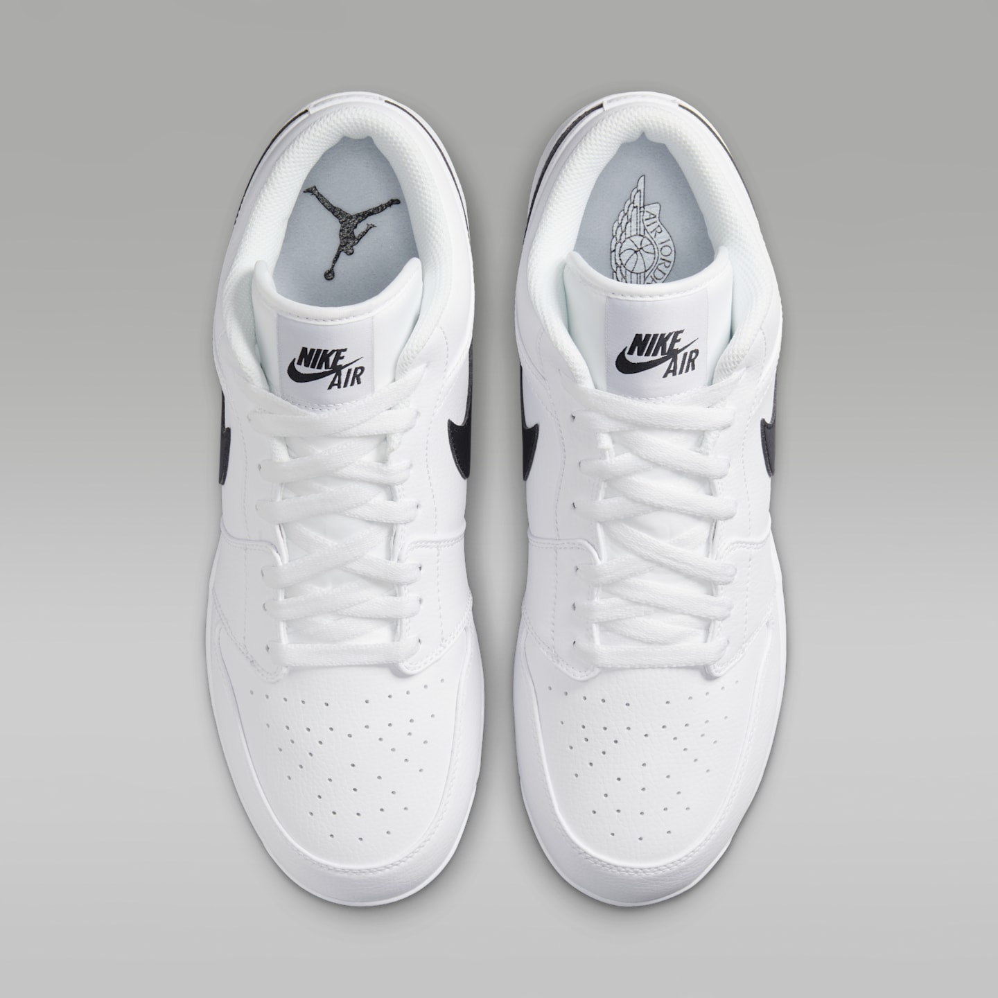Мужские бутсы Jordan 1 Retro Low Metal Baseball Cleats, цвет: Белый / Чёрный — фото 4