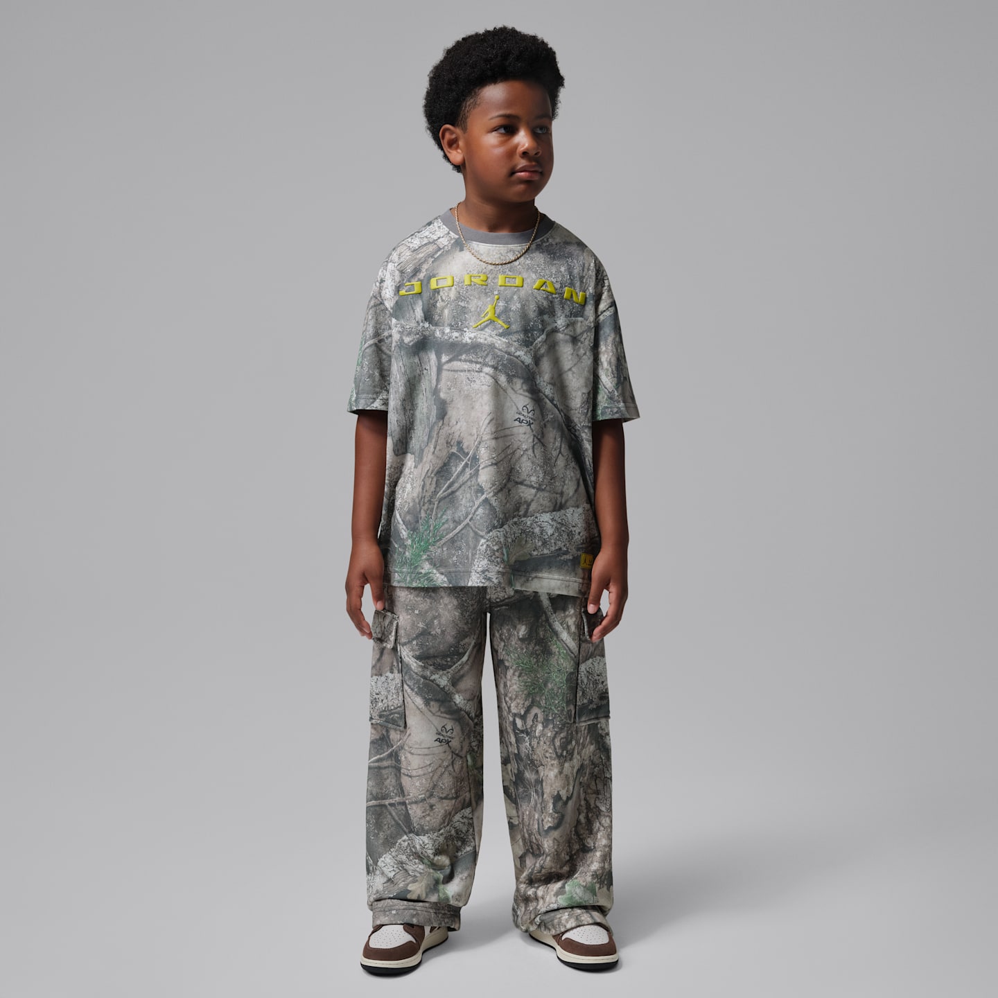 Детская футболка Jordan Brooklyn Realtree Printed, цвет: Swan — фото 6