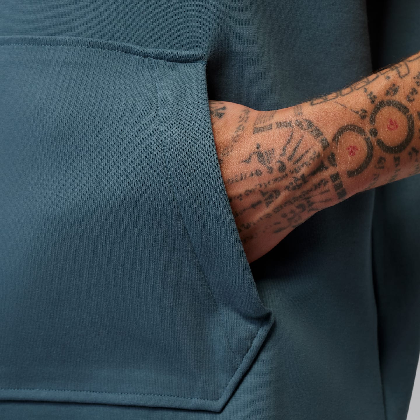 Мужское худи без рукавов Jordan Sport Hoop Fleece Dri-FIT, цвет: Пепельный зелёный / Прозрачный — фото 5