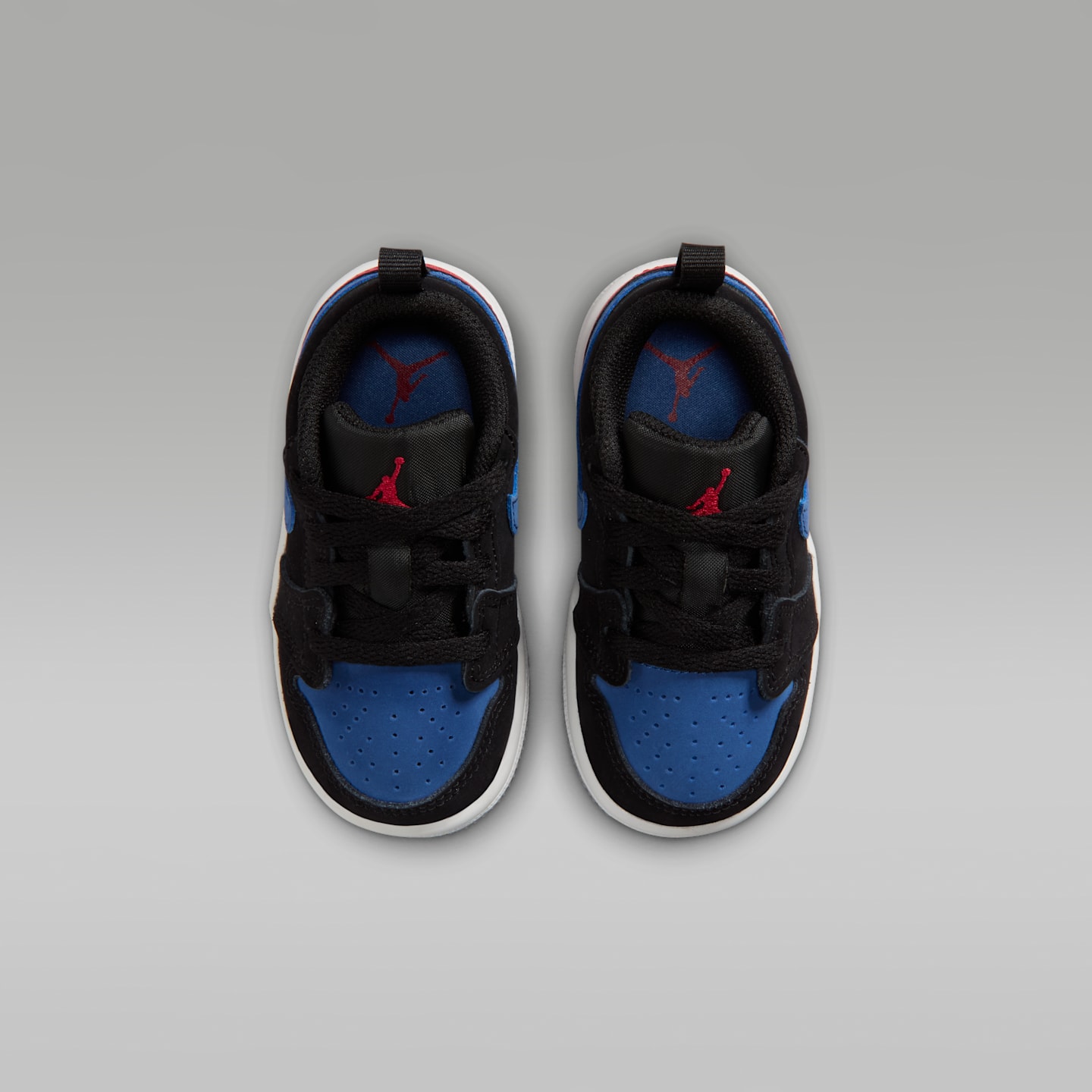 Детские кроссовки Jordan 1 Low Baby/Toddler Shoes, цвет: Чёрный / Насыщенный синий — фото 4