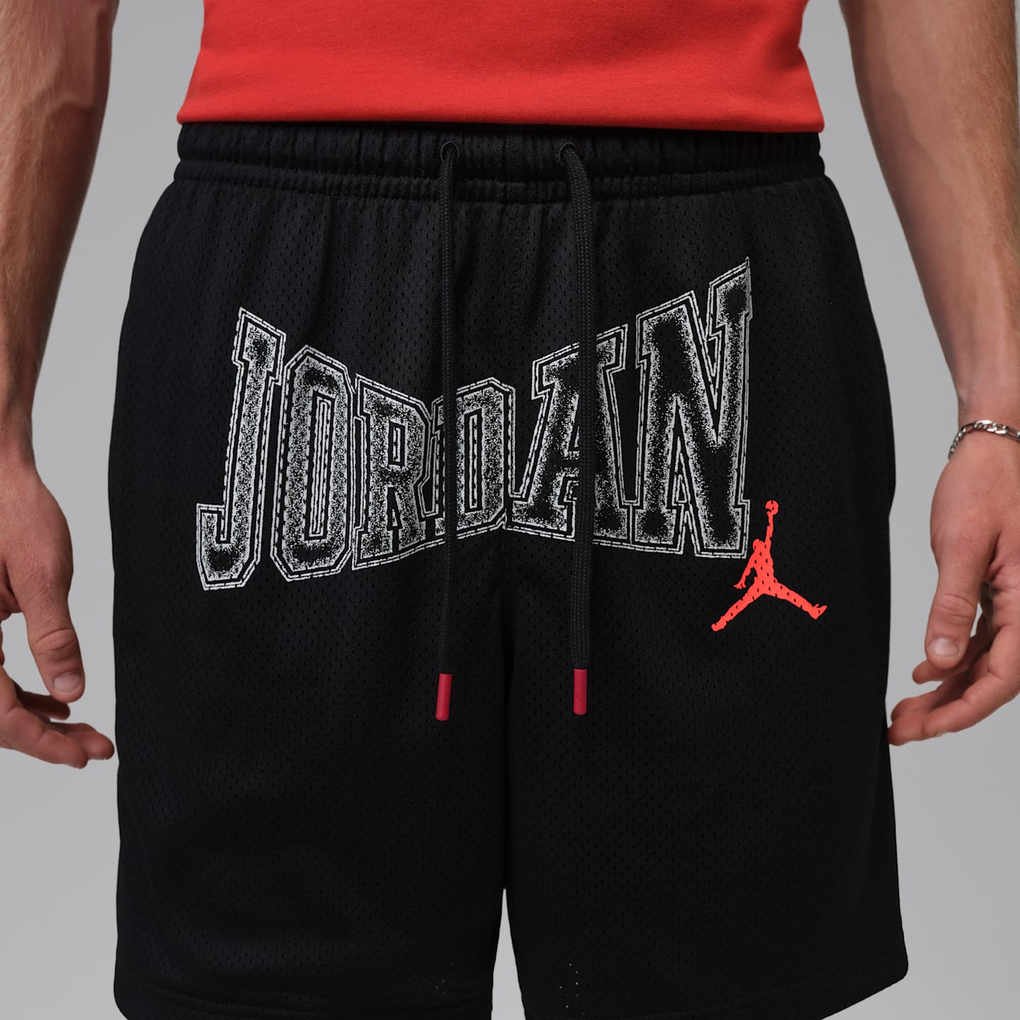 Мужские сетчатые шорты Jordan Brooklyn, цвет: Чёрный — фото 2