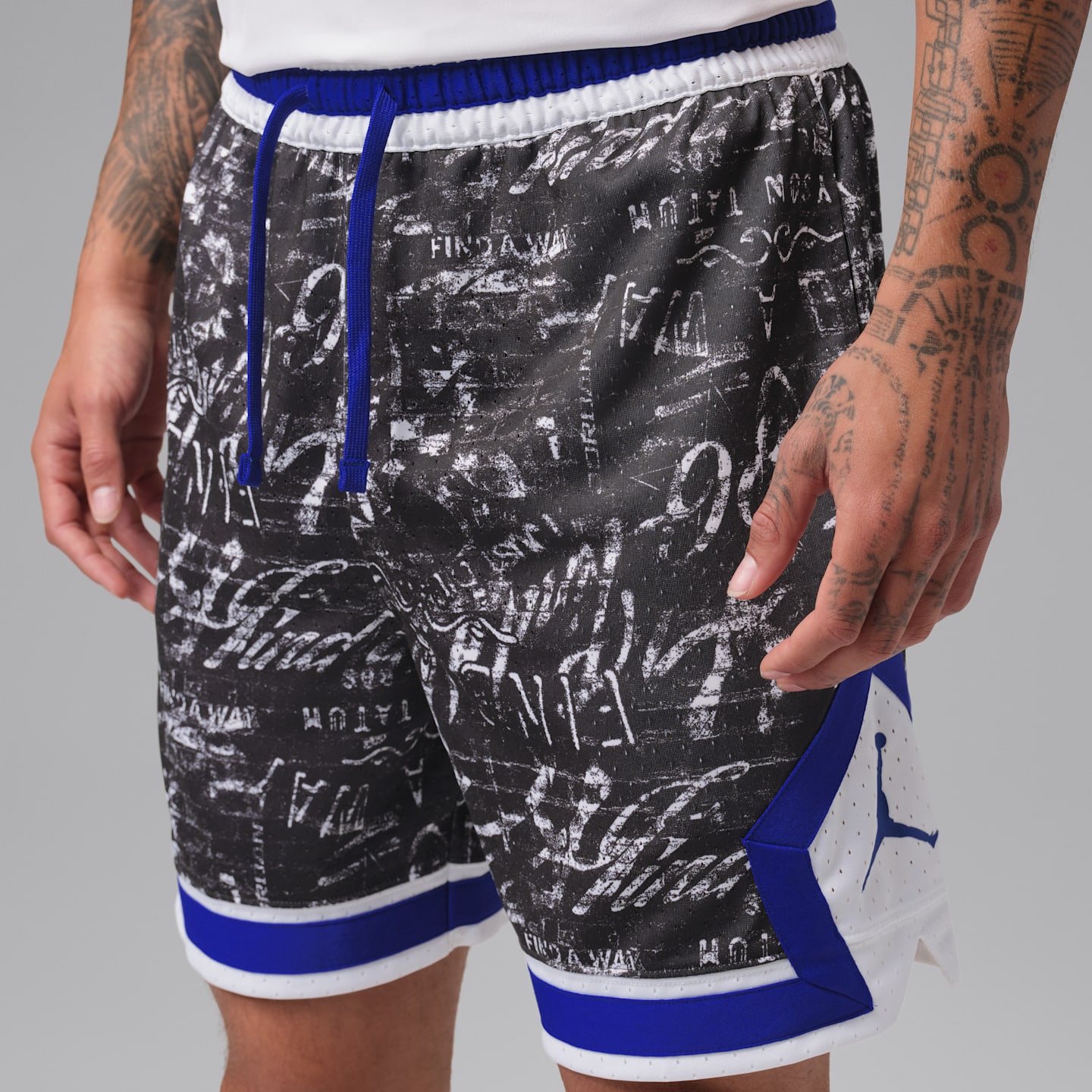 Мужские баскетбольные шорты Nike Tatum Sport Diamond Dri-FIT, цвет: Белый — фото 2