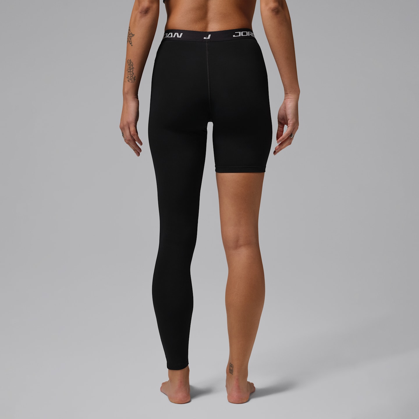 Женские леггинсы Jordan Sport High-Rise Single-Leg Basketball Tights (Left), цвет: Чёрный / Белый — фото 2
