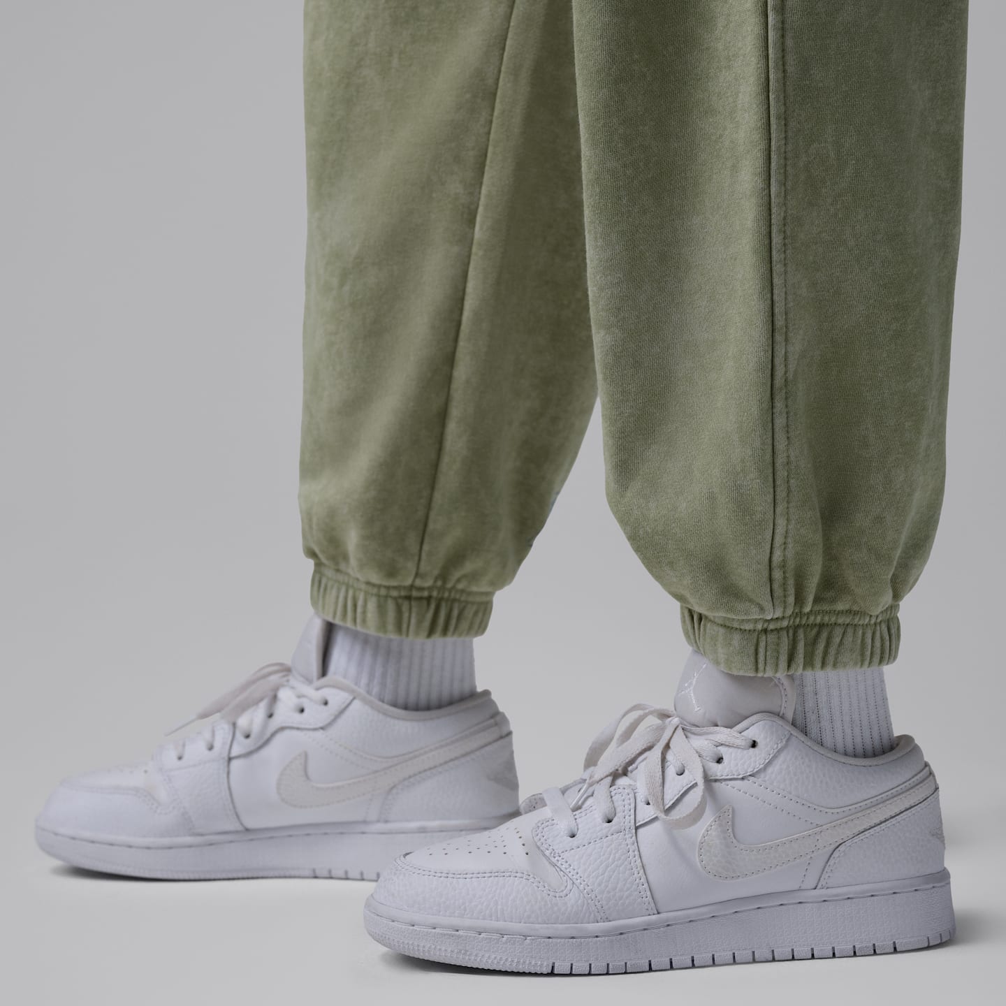 Детские брюки Jordan Acid Wash из футера, цвет: Alligator — фото 5