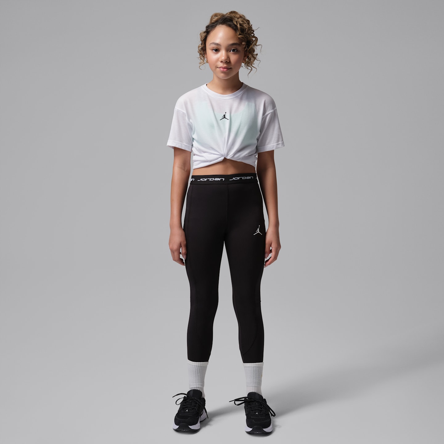Детские леггинсы Jordan Sport Dri-FIT, цвет: Чёрный — фото 5