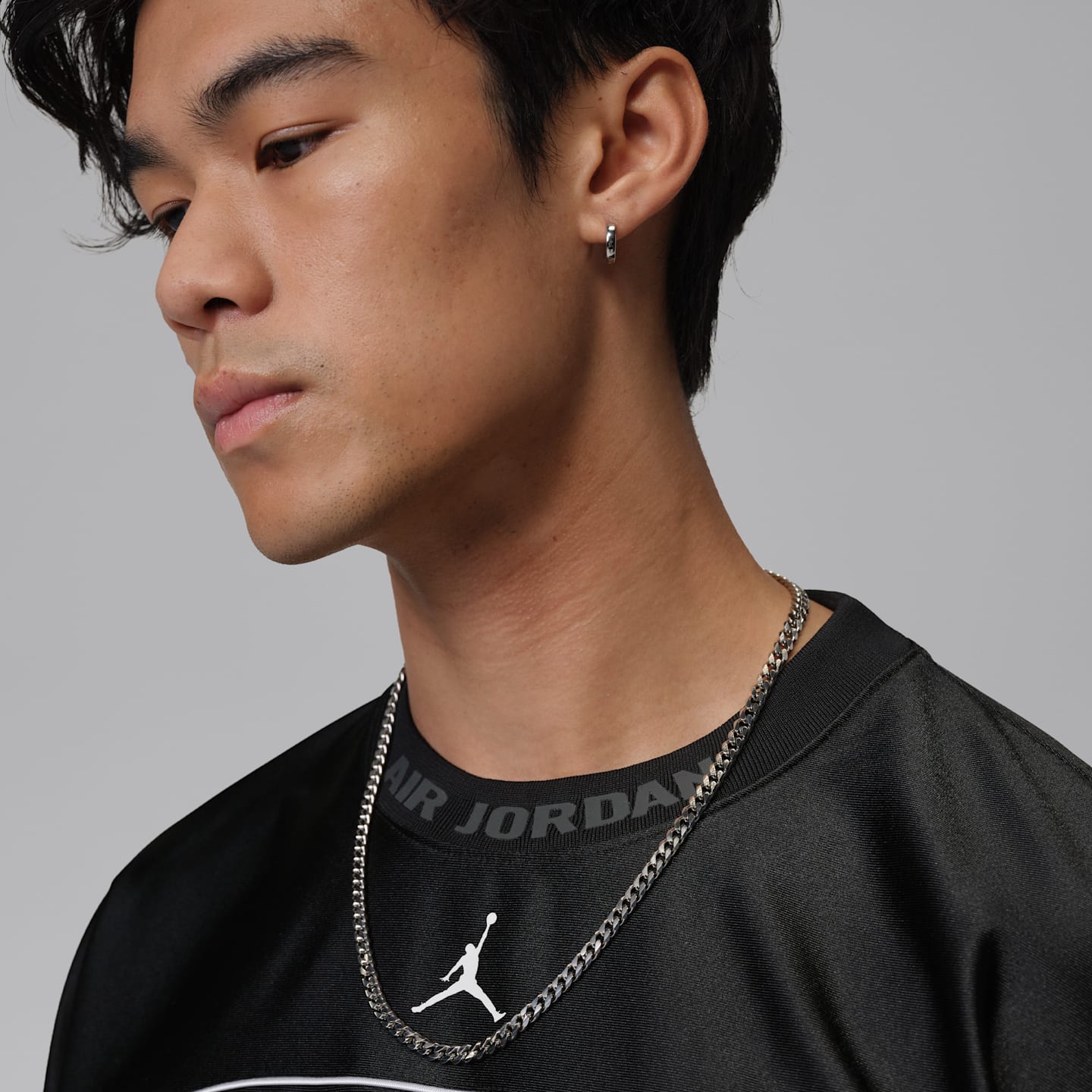 Мужской топ Jordan Flight Club Jersey, цвет: Чёрный / Белый — фото 3