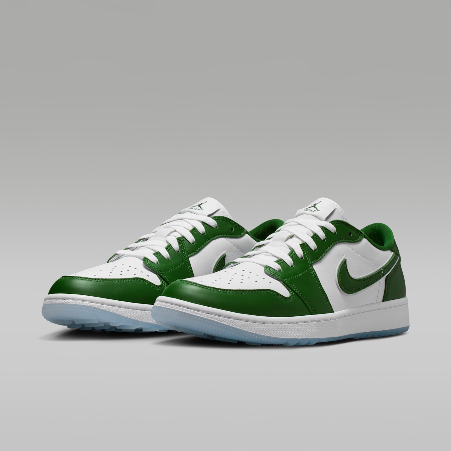 Мужские кроссовки Air Jordan 1 Low G Golf Shoes, цвет: Тёмно-зелёный / Белый — фото 5