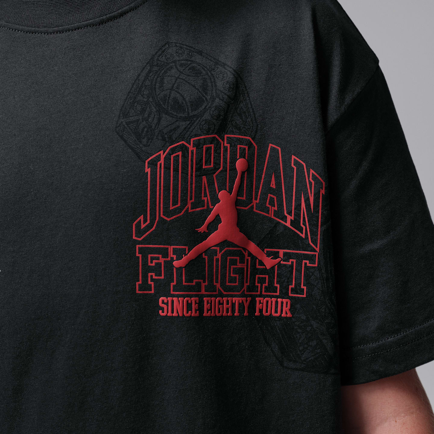Детская футболка Jordan Fireside Graphic, цвет: Почти чёрный — фото 4