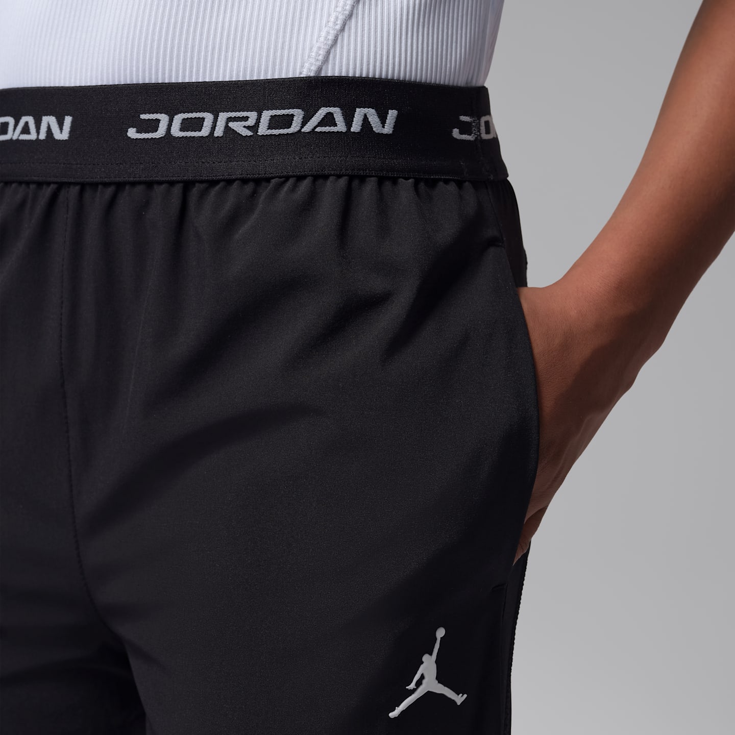 Детские тканые брюки Jordan Jumpman Sport, цвет: Чёрный — фото 3