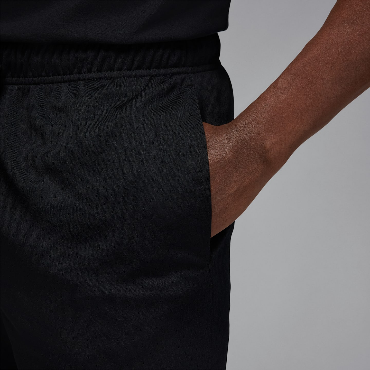 Мужские сетчатые шорты Jordan Sport Dri-FIT, цвет: Чёрный / Белый — фото 4
