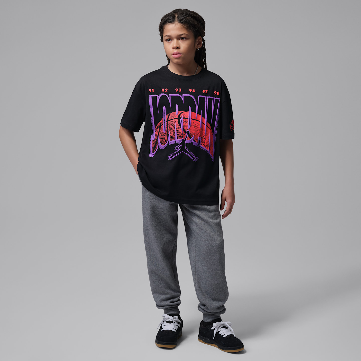 Детская футболка Jordan Ball World, цвет: Чёрный — фото 6
