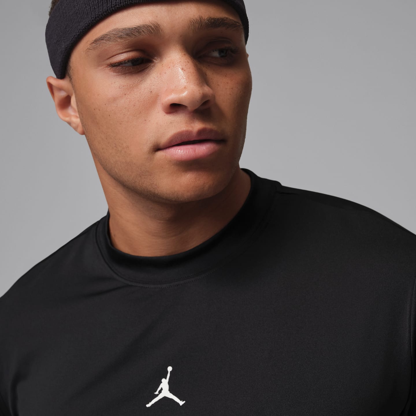 Мужская футболка Jordan Sport Essentials Dri-FIT с коротким рукавом, цвет: Чёрный — фото 3