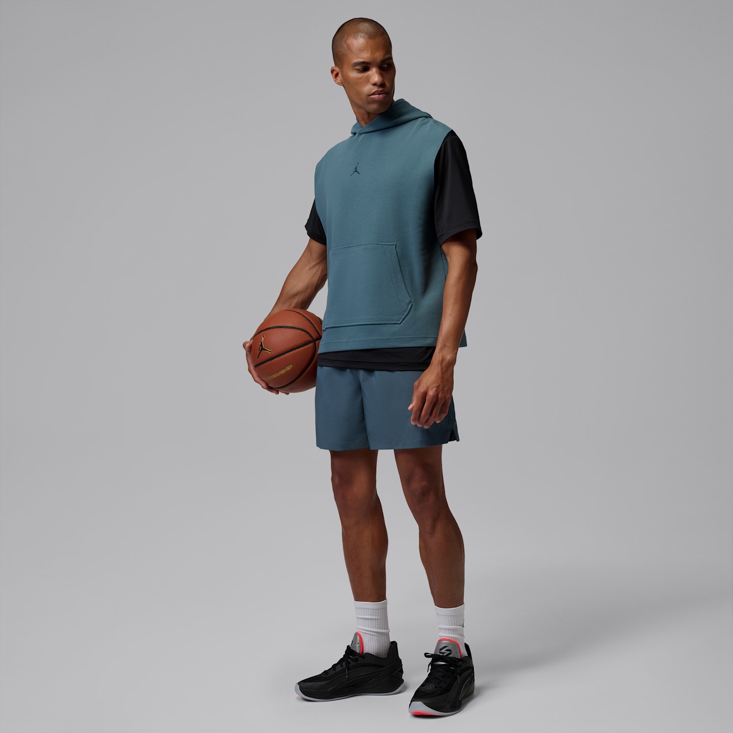 Мужские шорты Jordan Sport Flightweight Dri-FIT, цвет: Пепельный зелёный / Чёрный — фото 7