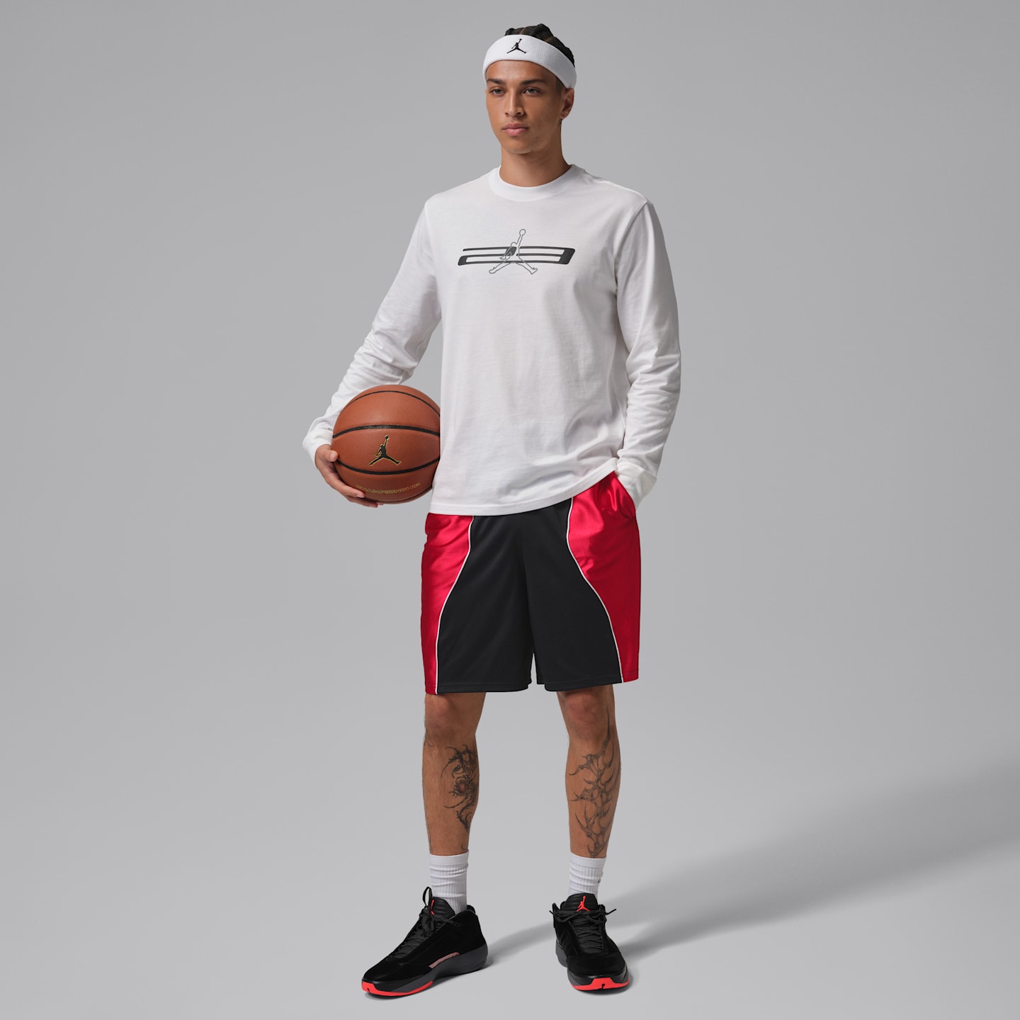 Мужские шорты Jordan Sport Dri-FIT Y2K 9, цвет: Чёрный / Белый — фото 7