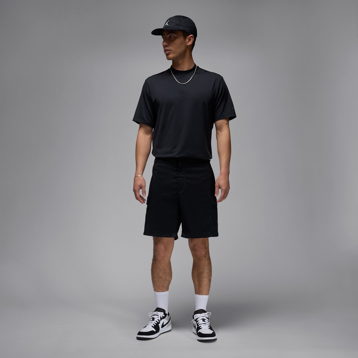 Мужская футболка для гольфа Jordan Sport с воротником-стойкой, цвет: Чёрный — фото 6