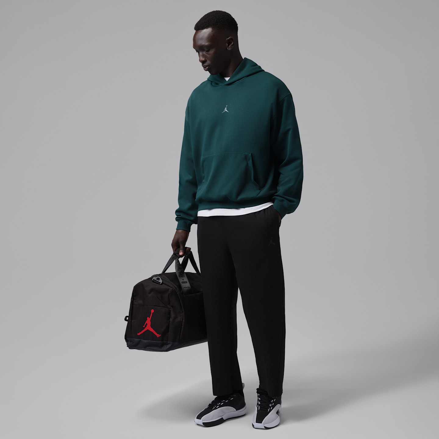 Мужские брюки Jordan Sport Hoop Fleece Dri-FIT, цвет: Чёрный — фото 6