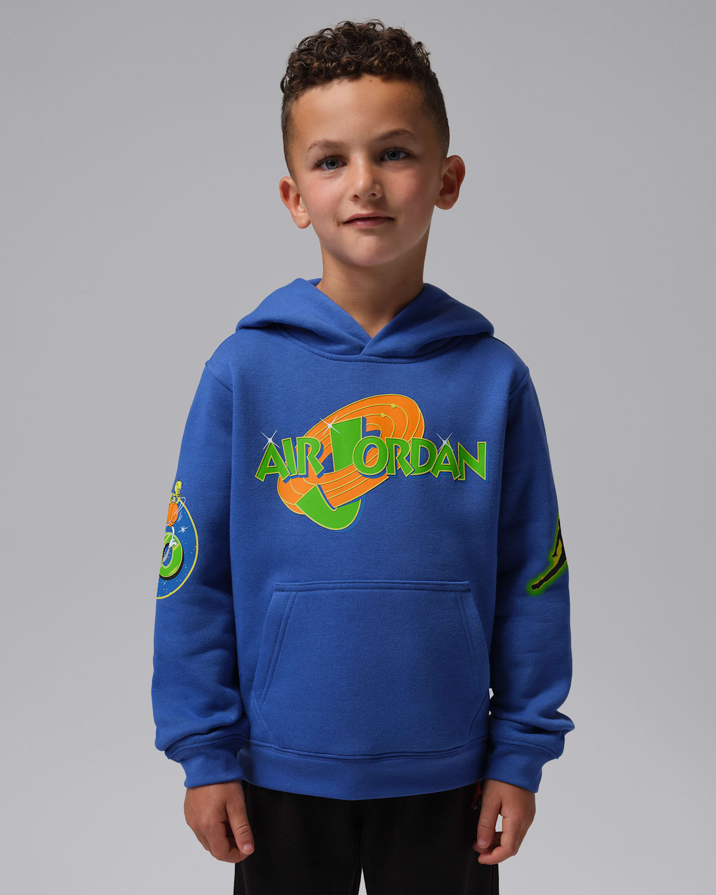 Детское худи Jordan Space Jam 30 Pullover, цвет: Королевский синий — фото 11