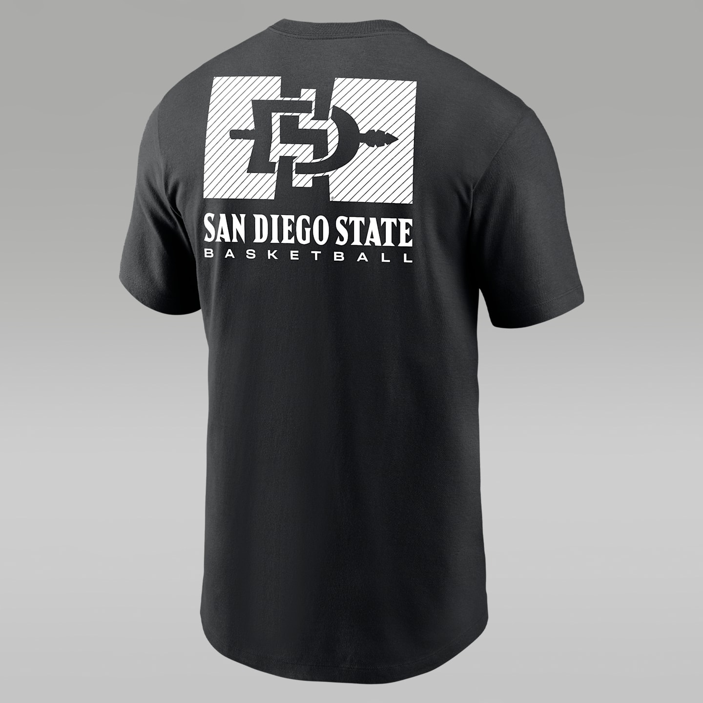 Мужская футболка Jordan San Diego State Half Court Basketball Dri-FIT College, цвет: Серый — фото 2