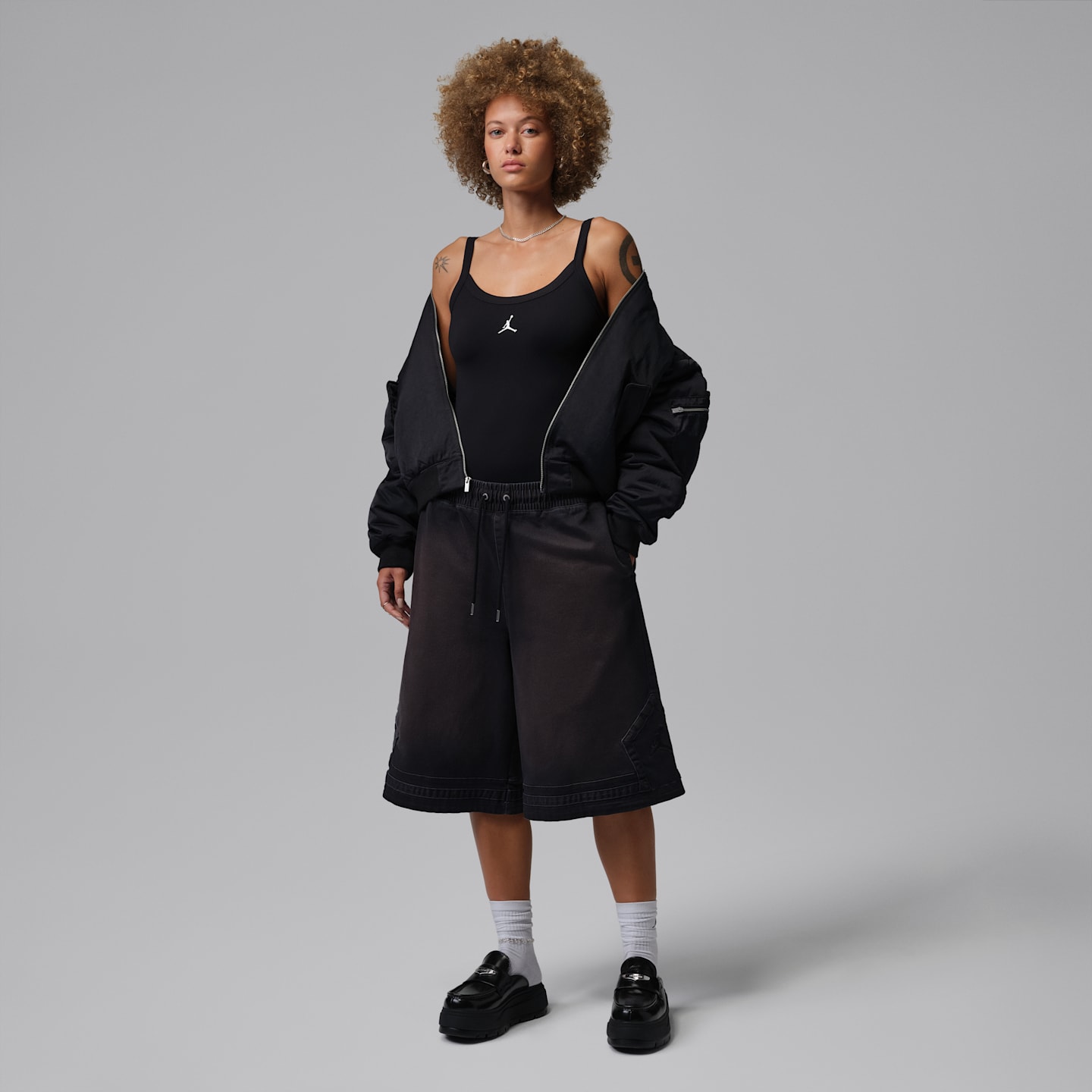 Женское боди-майка Jordan Brooklyn Essentials, цвет: Чёрный / Белый — фото 5