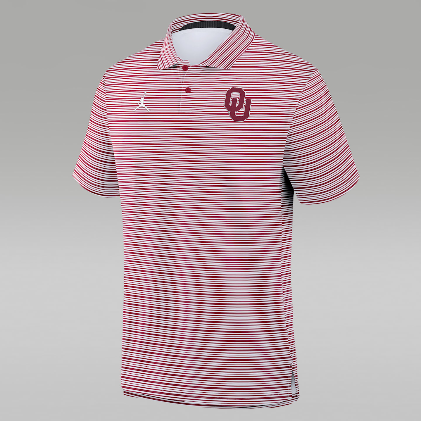 Мужские поло Oklahoma Primetime Jordan Brand Dri-FIT College Polo, цвет: Малиновый / Белый — фото 1