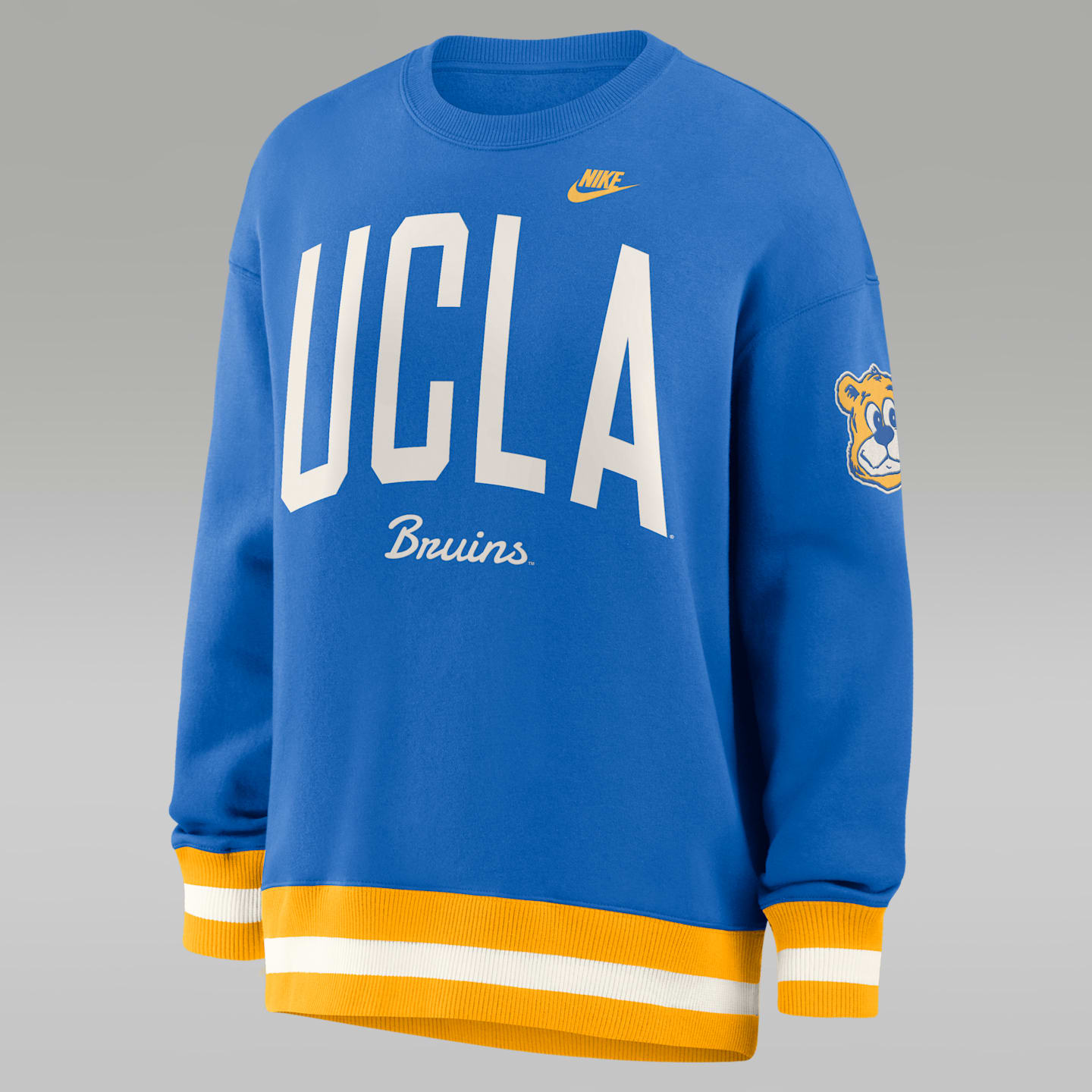 Женские свитеры Ucla Legacy Nike College Pullover Crew, цвет: Синий / Золотой — фото 1