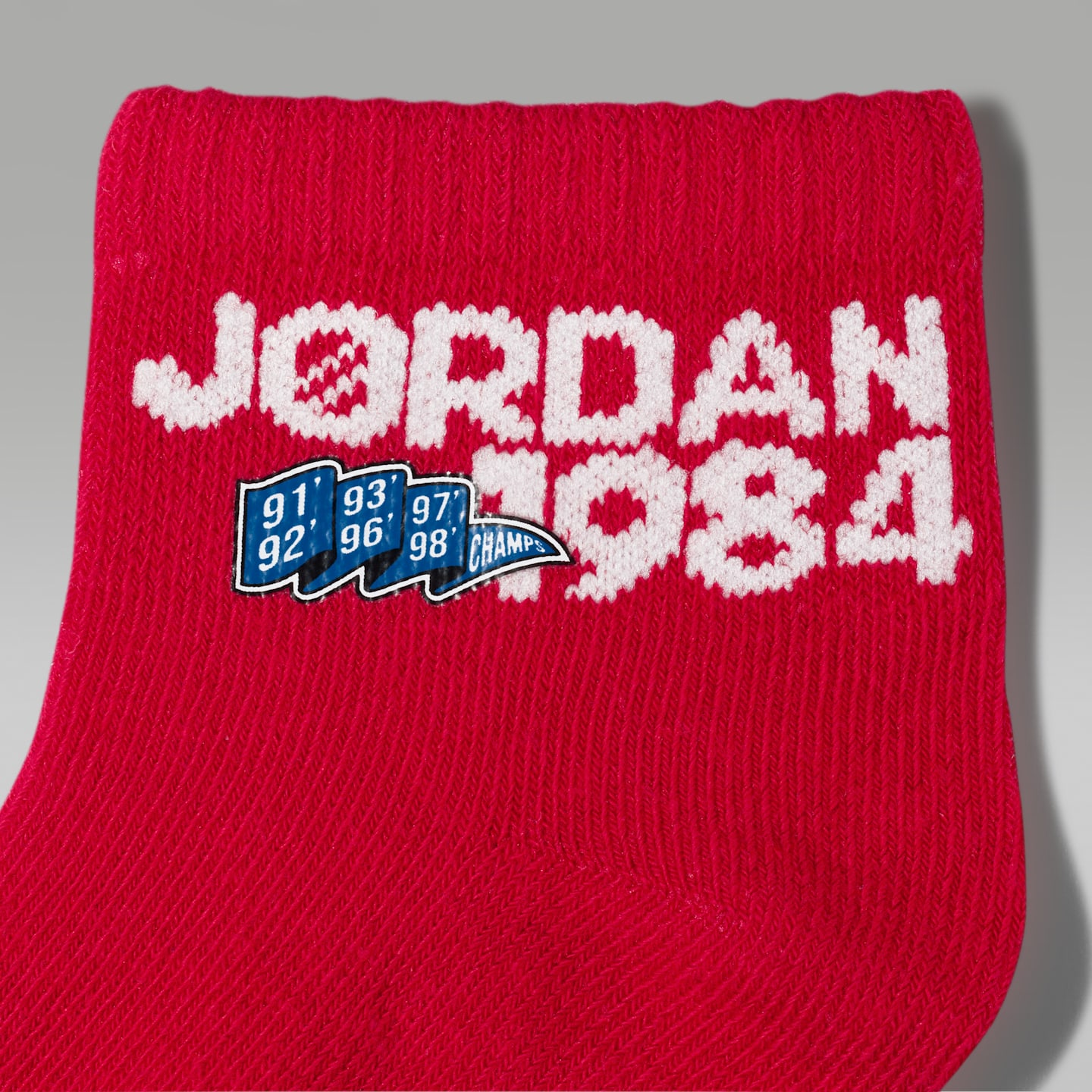 Детские носки Jordan Americana с антискользящим покрытием, 3 пары, цвет: Красный — фото 2