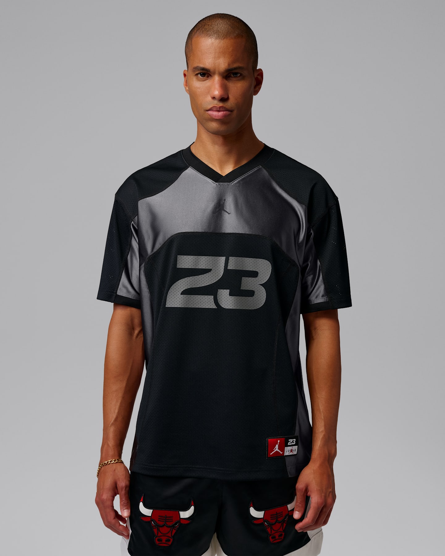 Мужской топ Jordan Flight Jersey Top, цвет: Чёрный / Железный серый — фото 8