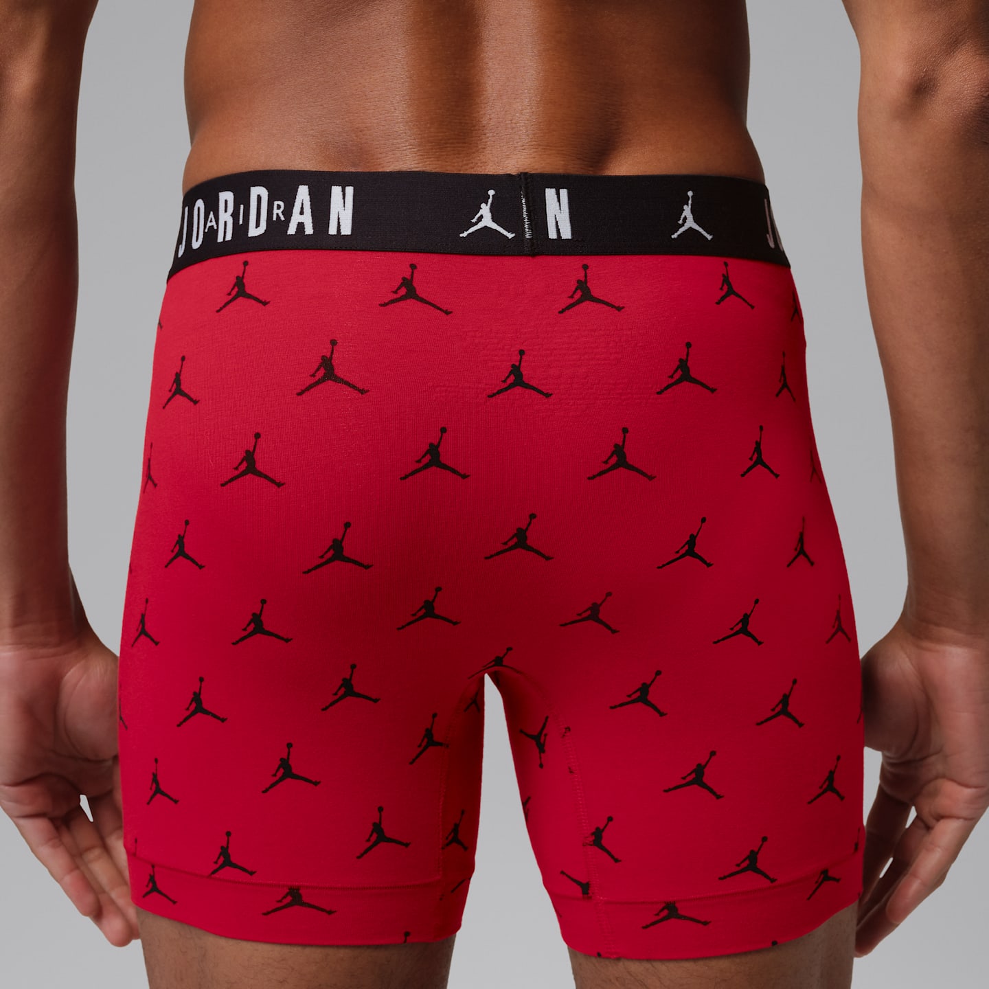 Мужские трусы-боксеры Jordan Flight Cotton Essentials, набор из 3 шт, цвет: Красный — фото 3