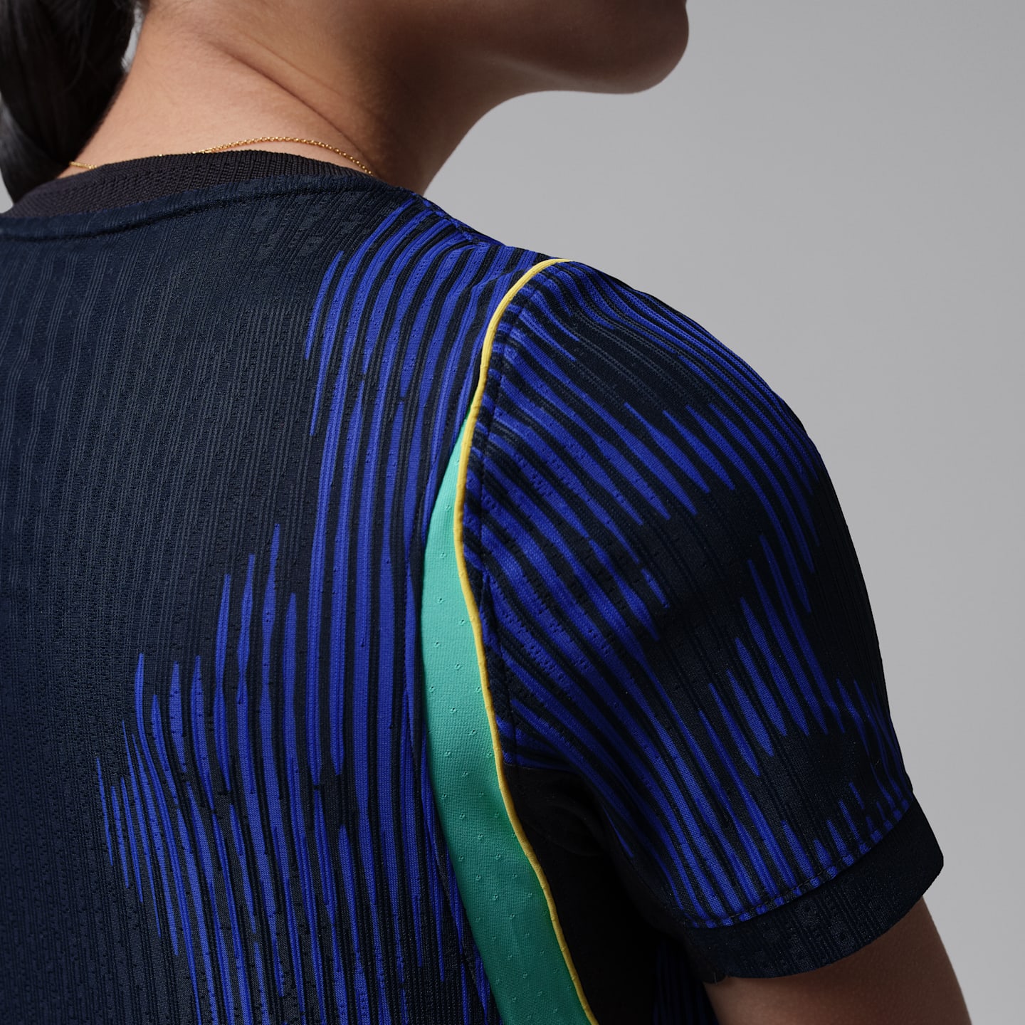 Детский топ Jordan Brazil 2026 Match Away Aero-FIT Soccer Authentic Jersey, цвет: Королевский синий / Чёрный — фото 5