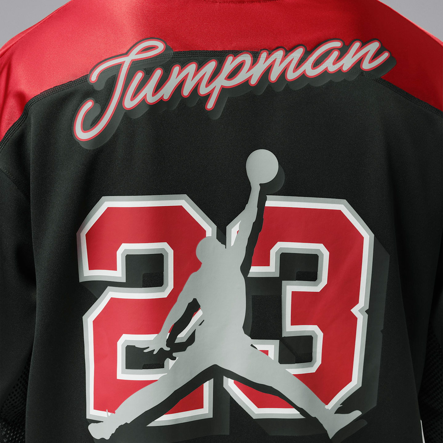 Мужской топ Jordan Brooklyn Hockey Jersey, цвет: Чёрный / Красный — фото 5