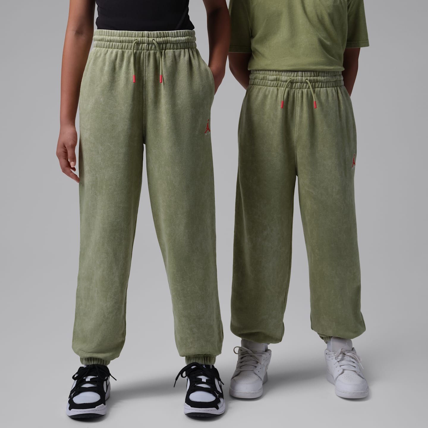 Детские брюки Jordan Acid Wash из футера, цвет: Alligator — фото 1