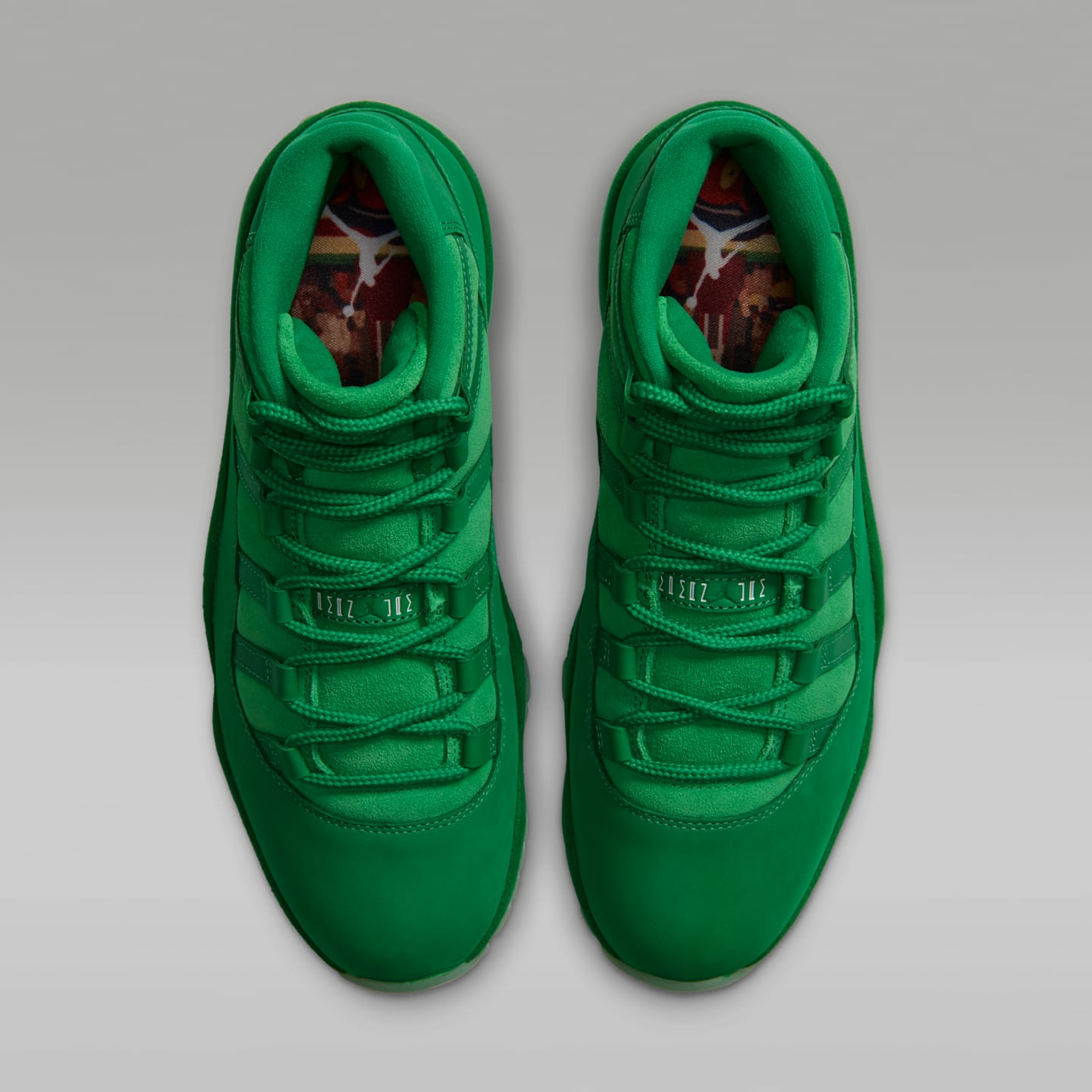 Детские кроссовки Air Jordan 11 Retro "Green Screen", цвет: Разноцветный / Зелёный, вариант 1 — фото 5