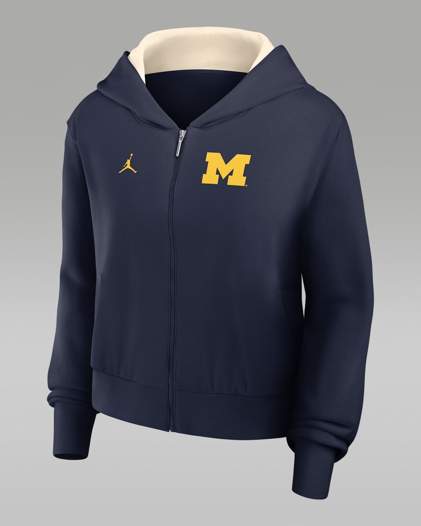 Женская толстовка Jordan Brand College Michigan Mantra на молнии, цвет: Тёмно-синий — фото 3