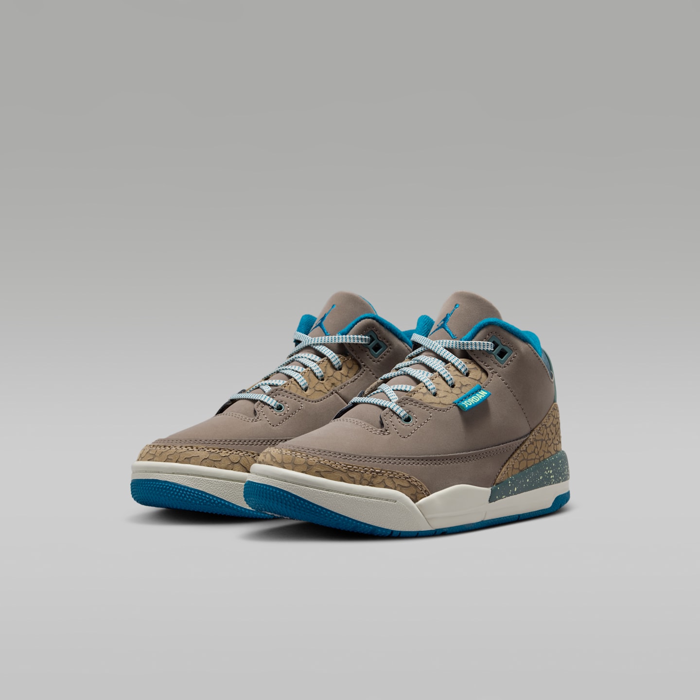 Детские кроссовки Jordan 3 Retro, цвет: Оливковый серый / Хаки — фото 5