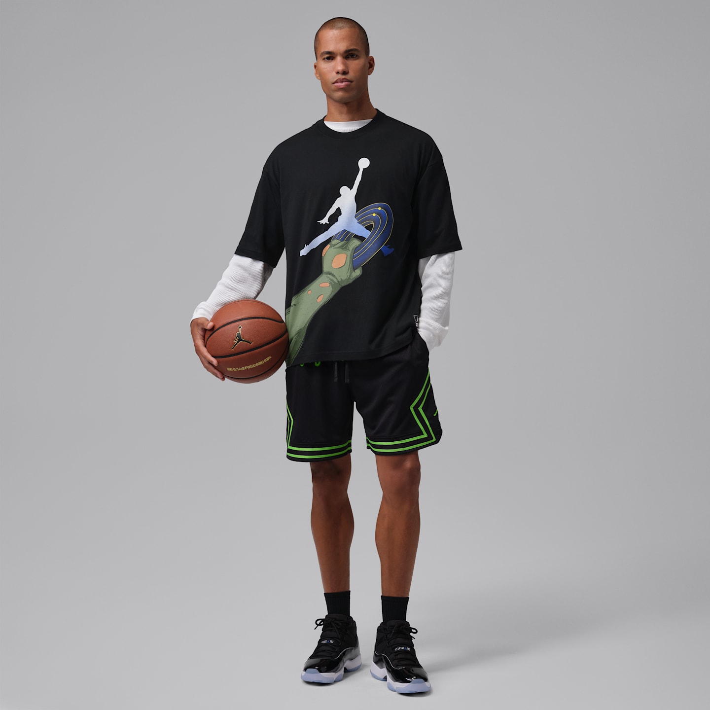 Мужская футболка Jordan Sport Space Jam Monstars Crew-Neck, цвет: Чёрный — фото 7