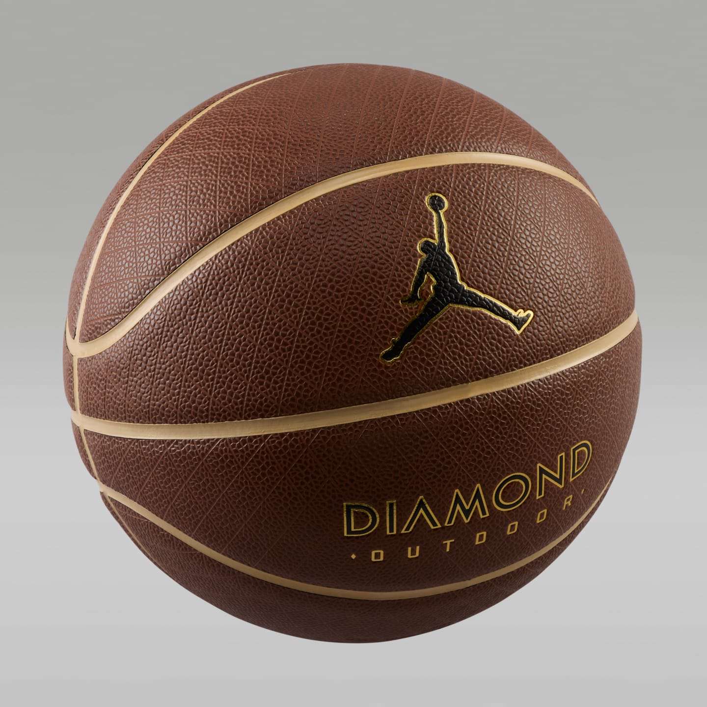 Мяч Jordan Diamond Outdoor Basketball, цвет: Металлик золотой / Чёрный
