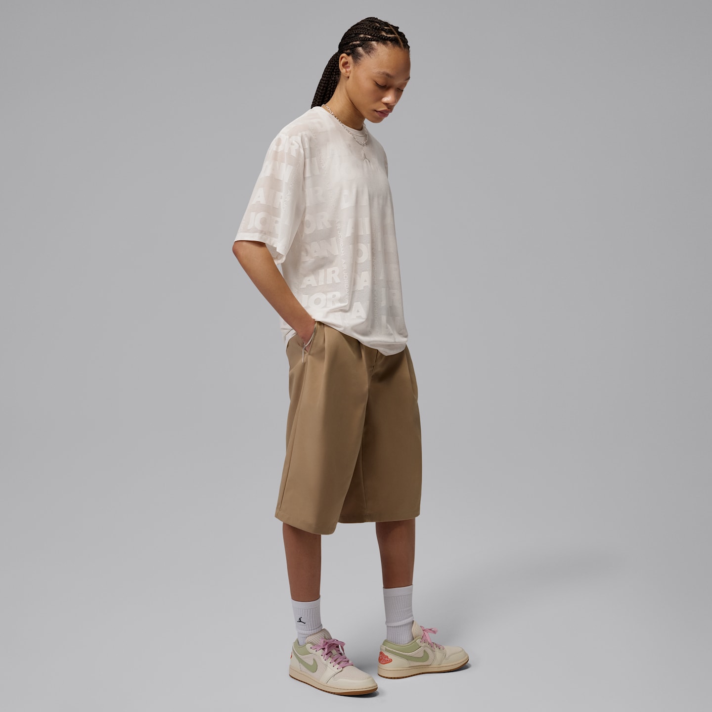 Женский топ Jordan Flight Open Knit Top, цвет: Бледная слоновая кость — фото 5