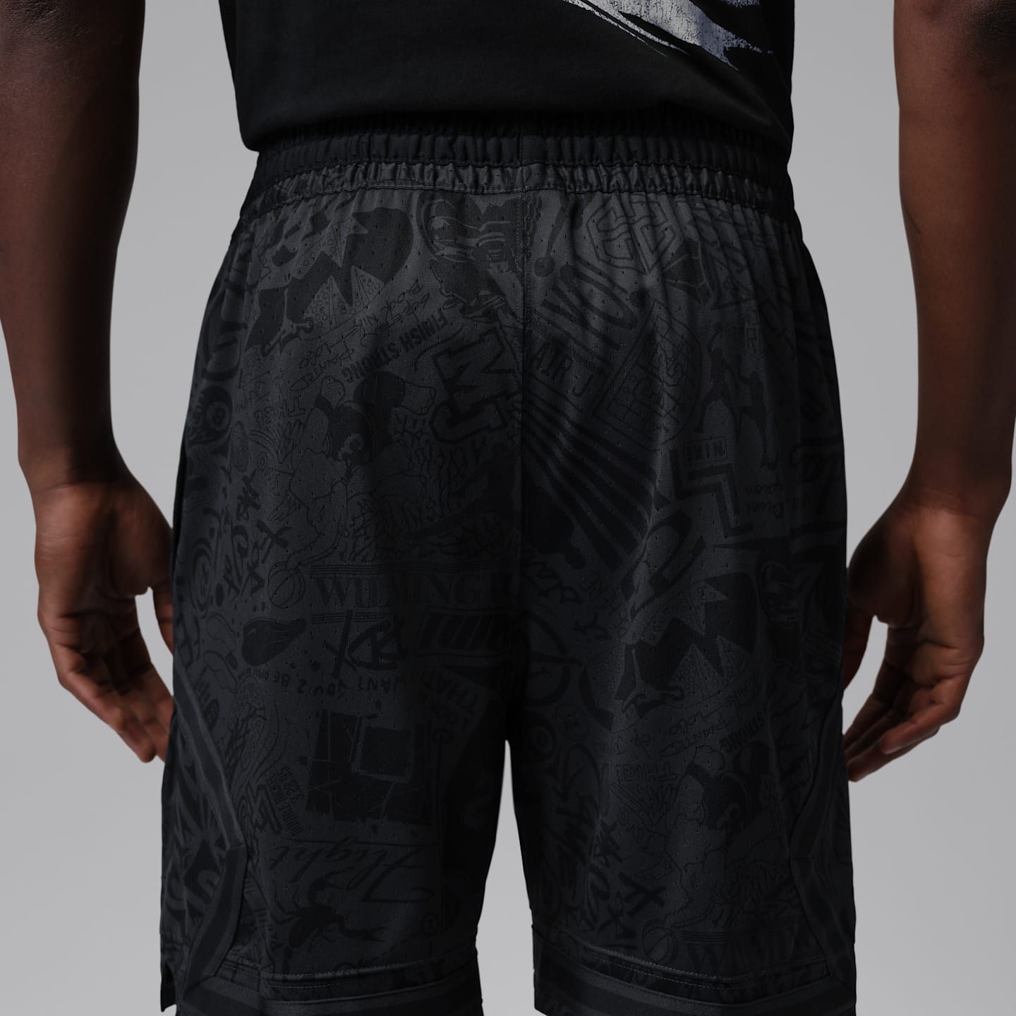 Мужские шорты Jordan Sport Dri-FIT Diamond, цвет: Почти чёрный / Чёрный — фото 3