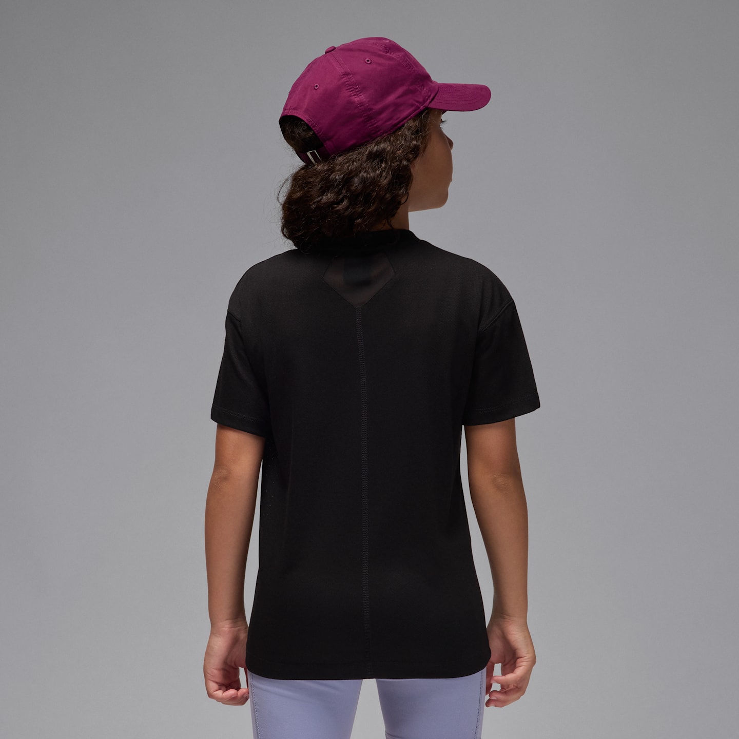 Детский топ Jordan Sport Dri-FIT Diamond с коротким рукавом, цвет: Чёрный — фото 2